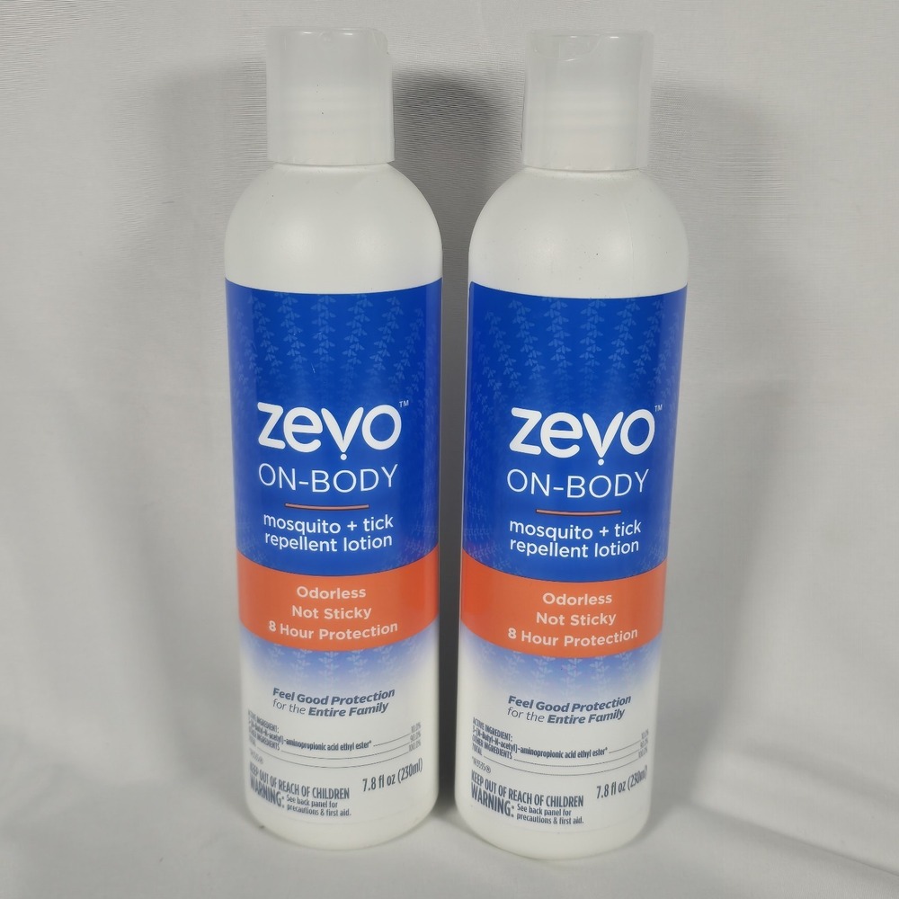 Zevo Mosquito & Tick Repellent Lotion 2 Pack Camping Hiking Odorless